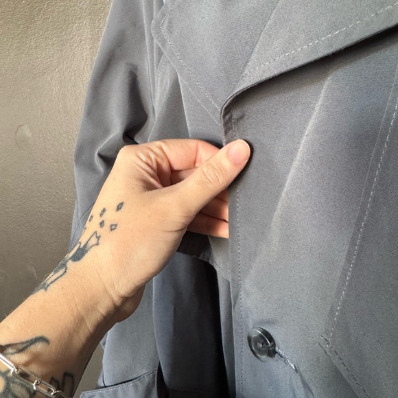 Grey/blue Abercrombie Trench - Picture 2 of 4